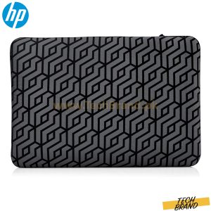 HP 15.6 Chroma CMF Geo Neoprene Reversible Laptop Sleeve Gray/Black 2TX17AA#ABB