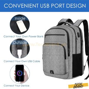 Classic 42L Anti-Theft TSA Backpack with USB Port