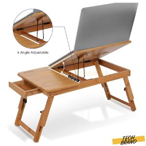 Medium Bamboo Laptop Table with Cooling Fan