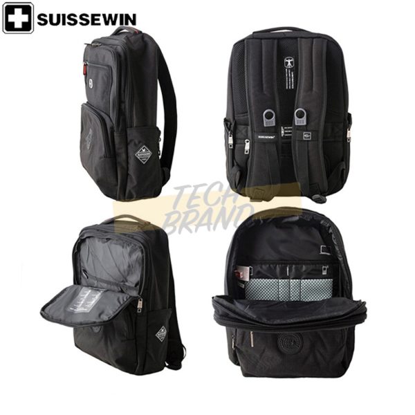 SUISSEWIN Men’s Backpack Women’s Large Capacity Business Multifunctional Computer Bag SN9662