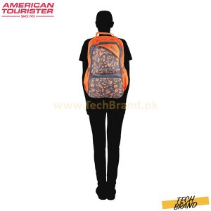 AMERICAN TOURISTER Large 35 L Backpack Doodle 01 Orange School Backpack For Girls & Boys