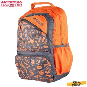 AMERICAN TOURISTER Large 35 L Backpack Doodle 01 Orange School Backpack For Girls & Boys