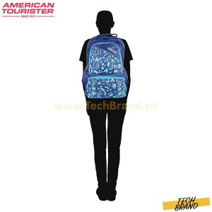 American Tourister Doodle 01 Blue School Backpack For Girls & Boys