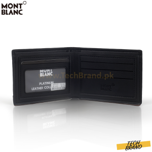 MONTBLANC LUXURY LEATHER WALLET 6CC BLACK