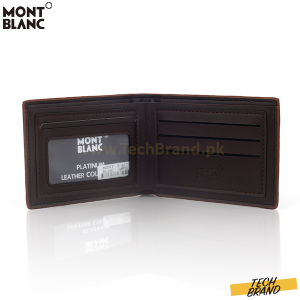 MONTBLANC LUXURY LEATHER WALLET 6CC BROWN