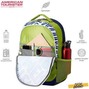 American Tourister Popin 31L Blue & Green Backpack