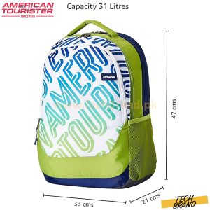 American Tourister Popin 31L Blue & Green Backpack