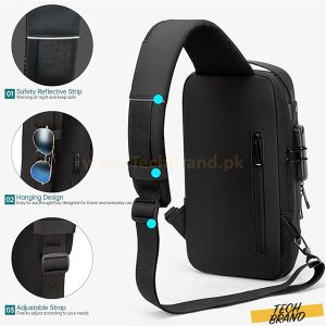 Fashion Crossbody Bag Anti-theft Sling Backpack With Password Lock