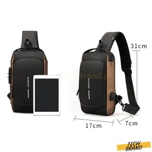 Fashion Crossbody Bag Anti-theft Sling Backpack With Password Lock