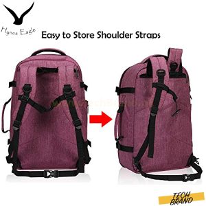 Hynes Eagle Travel Backpack 40L Flight Approved Carry on Backpack, Red Violet