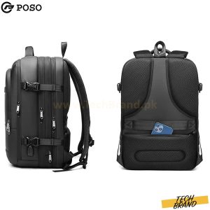 POSO 17.3 LAPTOP BACKPACK DAILY BUSINESS TRAVEL WITH USB PORT MODEL PS-660