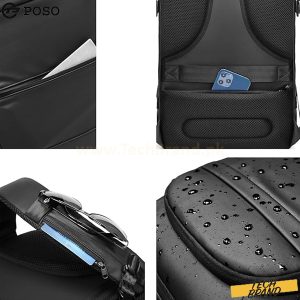 POSO 17.3 LAPTOP BACKPACK DAILY BUSINESS TRAVEL WITH USB PORT MODEL PS-660