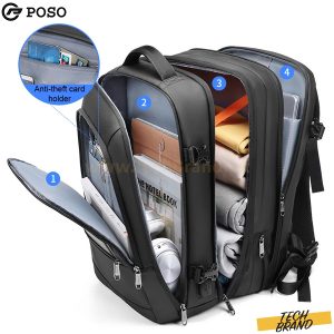 POSO 17.3 LAPTOP BACKPACK DAILY BUSINESS TRAVEL WITH USB PORT MODEL PS-660