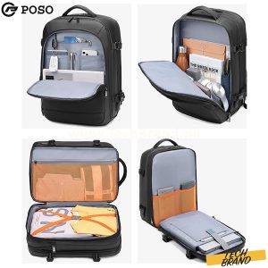 POSO 17.3 LAPTOP BACKPACK DAILY BUSINESS TRAVEL WITH USB PORT MODEL PS-660