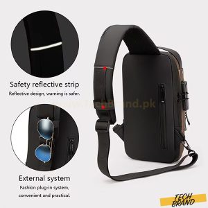 Fashion Crossbody Bag Anti-theft Sling Backpack With Password Lock