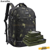 Asenlin 40L Travel Backpack - Flight Approved Water Resistant 17" Laptop Compatible - Woodland Camo