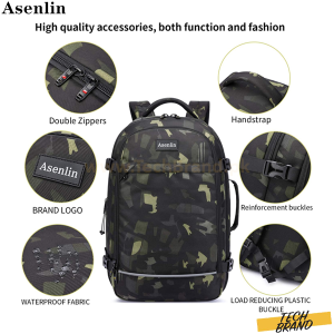 Asenlin 40L Travel Backpack - Flight Approved Water Resistant 17