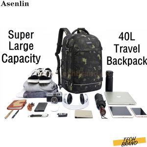 Asenlin 40L Travel Backpack - Flight Approved Water Resistant 17