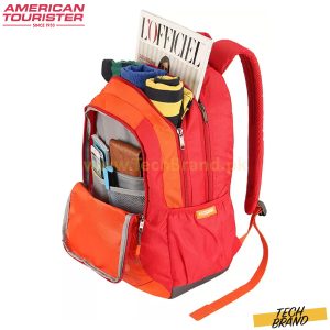 American Tourister Polyester Red Tango Plus 01 Amber Glow Backpack