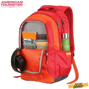 American Tourister Polyester Red Tango Plus 01 Amber Glow Backpack