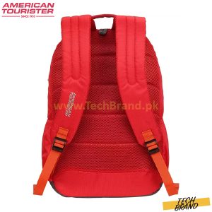 American Tourister Polyester Red Tango Plus 01 Amber Glow Backpack