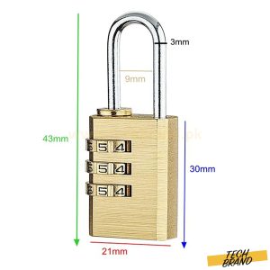 Brass Combination Lock 20mm Small Padlock with Key