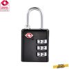 TSA Approved Luggage Lock 3 Digit Combination Travel Padlock Zinc Alloy Black 64x32x13mm