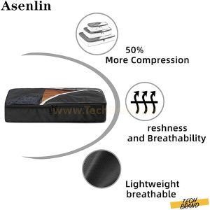 Asenlin Travel Packing Luggage Organizers Black Pack of 3