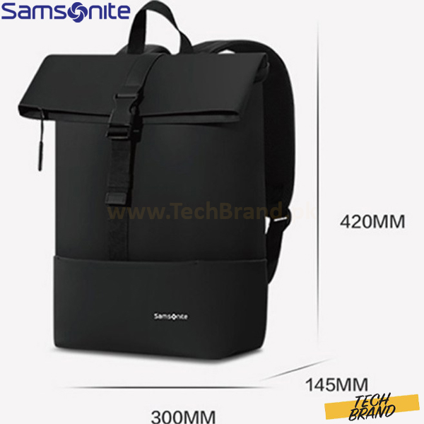 Samsonite New tb 2 Samsonite Vercelli Water Resistant Unisex Flap Backpack fit laptop 13.3 to 14 inch