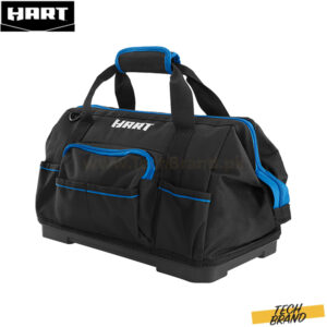HART 14-inch Hard Bottom Tool Bag, Waterproof Base, 17 Pockets