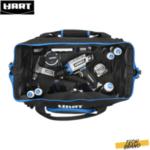 HART 14-inch Hard Bottom Tool Bag, Waterproof Base, 17 Pockets