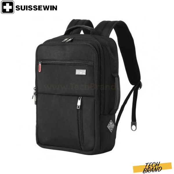 Suissewin 15.6″ Laptop Backpack Black SD6902 2