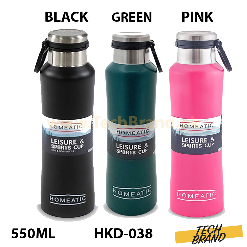 HOMEATIC Water Bottle Steel 550ml (HKA-038) HOMEATIC Water Bottle Steel 550ml (HKA-038)