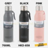 HOMEATIC 700ml Steel Water Bottle (HKD-858)