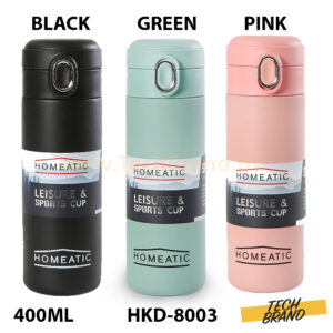 HOMEATIC Steel Water Bottle 400ml (HKD-8003)