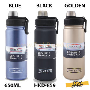 HOMEATIC HKD-859 Steel Water Bottle 650ml