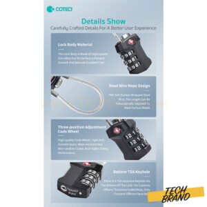 COTECI Cable Padlock TR-005