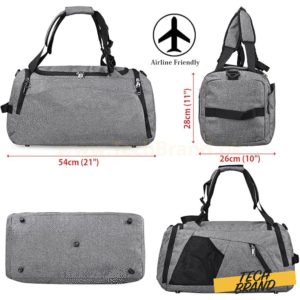 Gym Duffle Bag with Shoes Compartment 40L