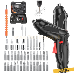 Cordless Electric Screwdriver 47-in-1 Set with LED & Dual Handle