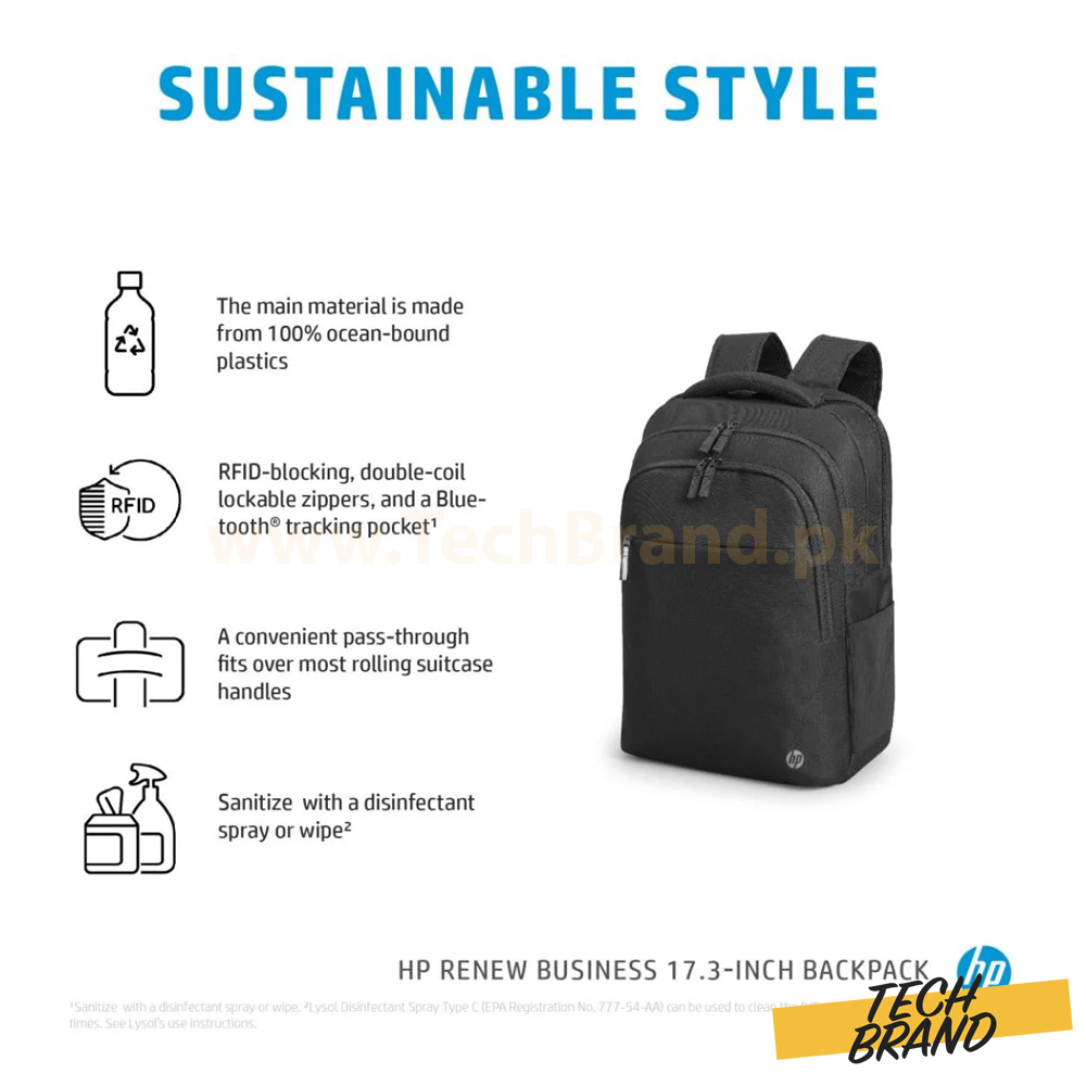 HP Renew Business Backpack for 17.3″ – Black (M55004-001) HP Renew Business Backpack for 17.3″ – Black (M55004-001)