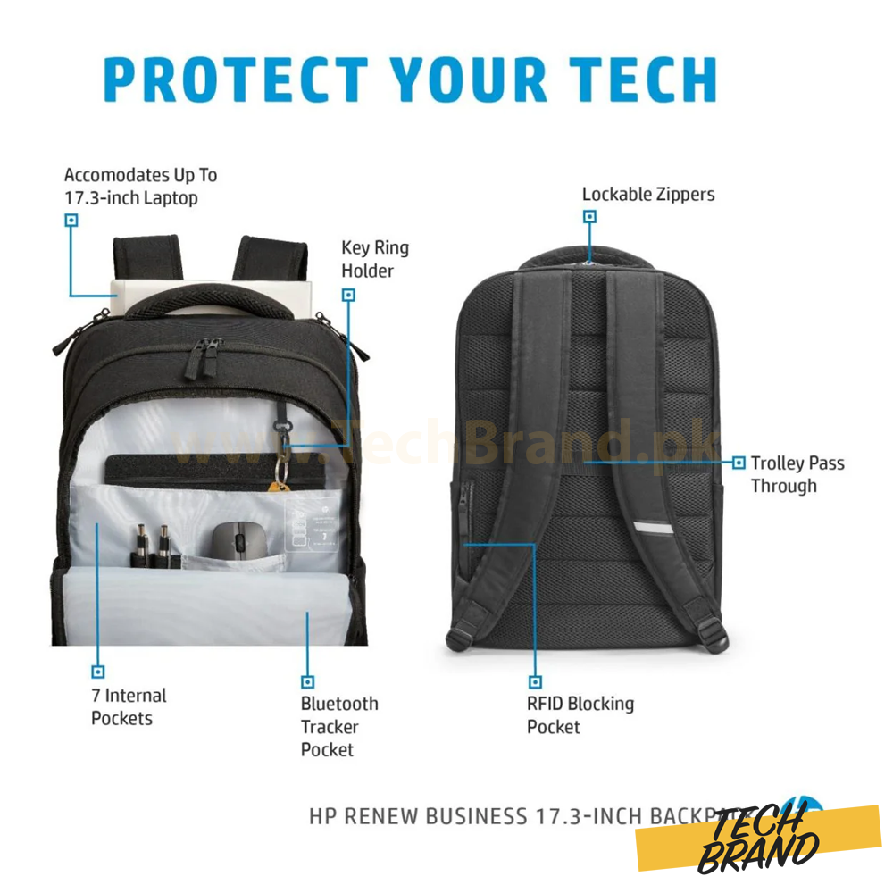 HP Renew Business Backpack for 17.3″ – Black (M55004-001) HP Renew Business Backpack for 17.3″ – Black (M55004-001)