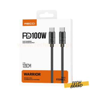 RECCI WARRIOR PD 100W USB-C to C Cable - 120CM (RS082C)