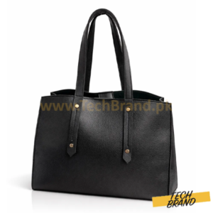 Women's Black Leather Tote Bag