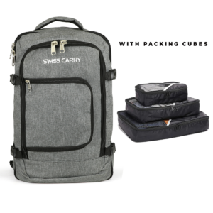 Swiss Carry Travel Backpack 40L Flight Approved SC-2927 Grey