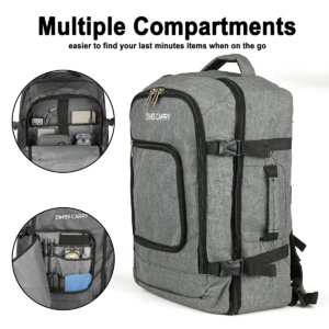 Swiss Carry Travel Backpack 40L Flight Approved SC-2927 Grey