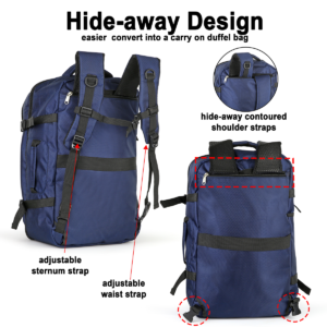 Swiss Carry Travel Backpack 40L Flight Approved SC-2927 Blue
