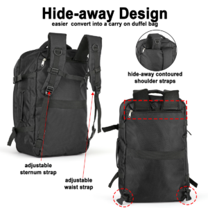 Swiss Carry Travel Backpack 40L Flight Approved Laptop Bag SC-2927 Black